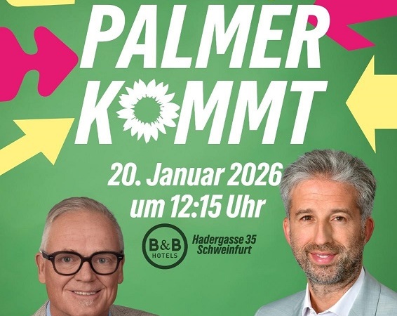 Tübingens Oberbürgermister Boris Palmer kommt zum Dialog mit Schweinfurts OB-Kandidaten Holger Laschka