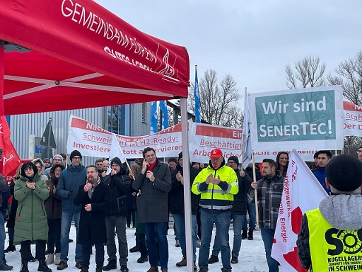 Alternativen statt Abwicklung: Beschäftigte protestieren gegen Produktionsschließung bei SenerTec, IG Metall und Belegschaft fordern Zukunftskonzept für den Standort
