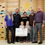 Polizei spendet an integrativen Lebenshilfe-Kindergarten: Gesammelt wurden 300 Euro durch den Gesundheitstag