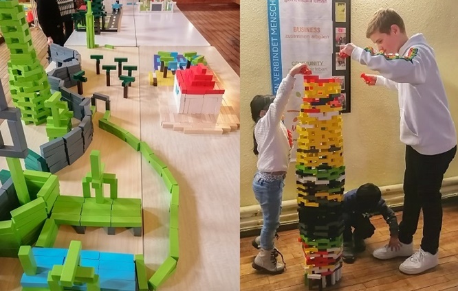 Projekt der Elternbegleitung des Diakonischen Werkes Schweinfurt e.V., gefördert vom Landkreis Schweinfurt: 70 Personen bauen gemeinsam ihr Fantasy-Land