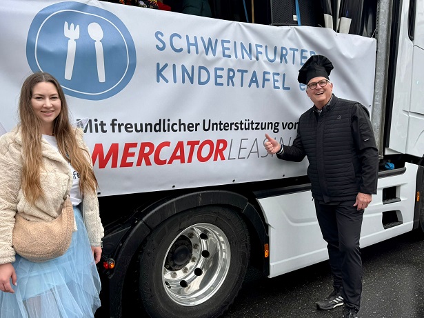 Mercator Leasing ermöglichte der Kindertafel mit einer großen Spende die große Gaudi auf dem Schweinfurter Faschingsumzug