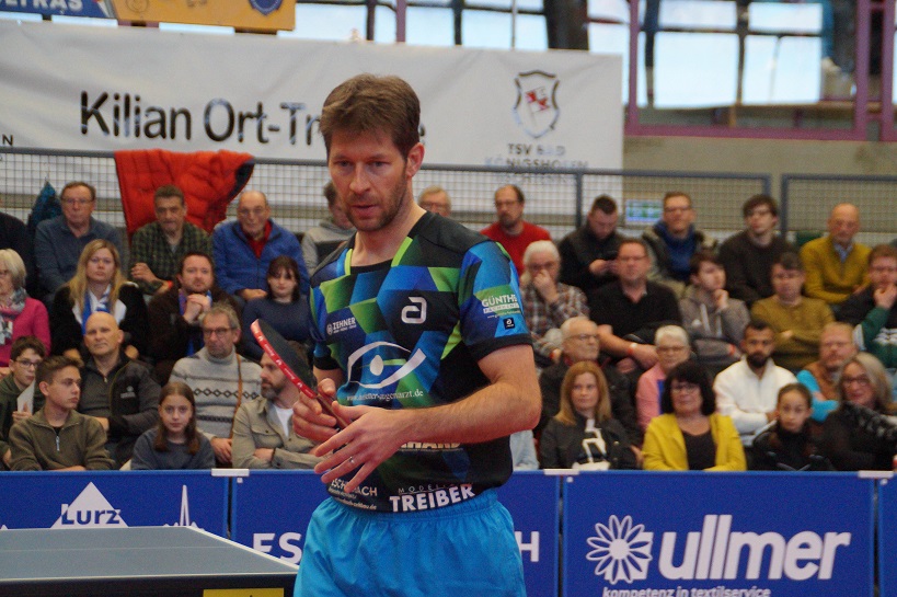 Ohne seine zwei Stammspieler Xue Fei und Andre Bertelsmeier unterliegt der TSV Bad Königshofen den TTF Ochsenhausen mit 1:3