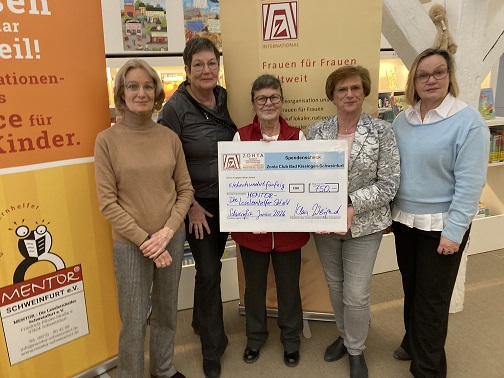 Erlös aus Benefiz-Aktion „2. Zonta Quiz-Night“: Zonta Club Bad Kissingen-Schweinfurt überreicht Spende an die Leselernhelfer Schweinfurt