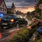 62-Jähriger musste im Dorfgraben zur Seite springen: 23-jähriger VW Golf entzieht sich einer Kontrolle und flüchtet mit hoher Geschwindigkeit