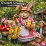 Ostereiersuche im Wildpark: Mit Hasenfrau Helene allerlei lustige Sachen erleben