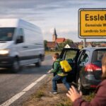 Zeugenaufruf nach Verkehrsdelikt: Kleintransporter-Fahrer mit überhöhter Geschwindigkeit in Essleben gefährdet ein aussteigendes Kind