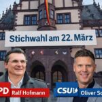 Wechselwille oder ein Weiter so, SPD oder CSU? Ralf Hofmann geht als Favorit in die Stichwahl gegen Oliver Schulte