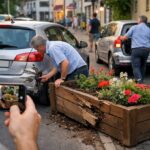 Zeugen fertigen Beweisvideo von einer Unfallflucht an einem Blumenkasten und überführen so den Verursacher