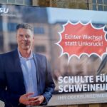 Ein „Sprüchbeudl“ mit Drang nach rechts? Aktuell wird OB-Kandidat Oliver Schulte heftig kritisiert, der sich laut AfD selbst ins Knie geschossen hat