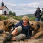 Zeugen gesucht: 60-Jährige wird von zwei nicht angeleinten Hunden ins Bein gebissen