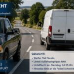 Unbekannter begeht Unfallflucht: Polizei leitet ein Strafverfahren ein und fahndet nach einem weißem Fiat Ducato mit beschädigtem Außenspiegel