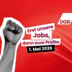 „Erst unsere Jobs, dann eure Profite“: DGB- Maikundgebungen in Bad Neustadt, Maßbach und Bad Brückenau