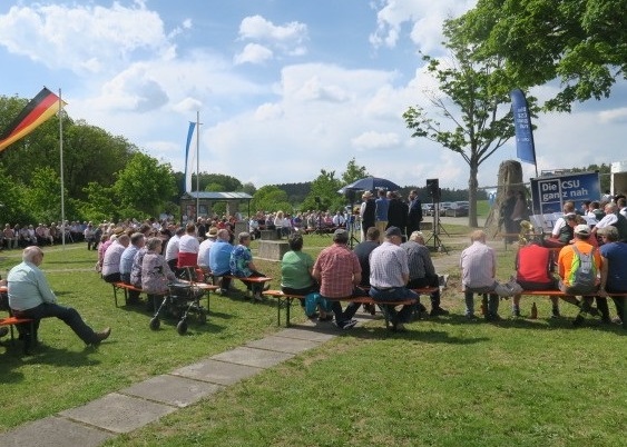 Mitmachen und Mitwandern bei der öffentlichen Veranstaltung der CSU: Traditionelles Drei-Franken-Treffen am 14. Mai am Drei-Franken-Stein