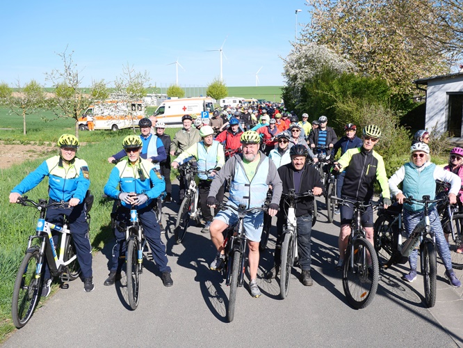 Erneut Rekordteilnahme am Radlerfrühling mit Landrat Thomas Eberth: 380 Radbegeisterte erleben den Landkreis Würzburg in Bewegung