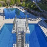 Wiedereröffnung des für fast acht Millionen Euro sanierten Freibads in Bad Kissingen am 15. Mai mit Showspringern
