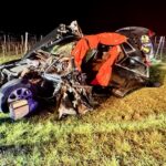 Schwerer Unfall am Dienstagabend, als ein Traktor mit einem Pkw zwischen Gaibach und Fahr kollidierte