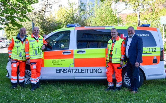 Neues Fahrzeug für den Einsatzführungsdienst des BRK Rettungsdienst in Stadt und Landkreis Würzburg