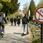 Kontrollaktion am Friedhof: Weil zu viele Fahrrad- oder E-Scooterfahrer die Trauernden stören