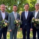 Reine Männerrunde: Manuel Kneuer ist gewählter Stellvertreter des Landrats Florian Töpper, Stefan Rottmann und Thomas Vizl sind die weiteren