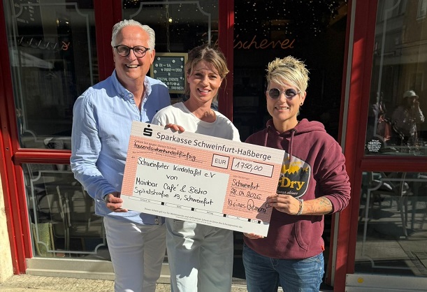 Beim dritten Weinfest der Main-Bar in der Spitalstraße kamen wieder 1.750 Euro für die Kindertafel zusammen