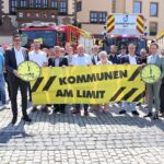 Kommunen am Limit: Die Stadt Schweinfurt beteiligte sich am bundeweiten Aktionstag und bekam Unterstützung von Landkreis-Bürgermeistern