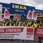 ver.di Fachbereich Handel sorgt am Donnerstag für einen Streik bei IKEA in Würzburg