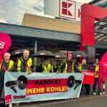 Neues vom ver.di Fachbereich Handel: Seit Freitagfrüh wird bei bei Kaufland in Schweinfurt gestreikt