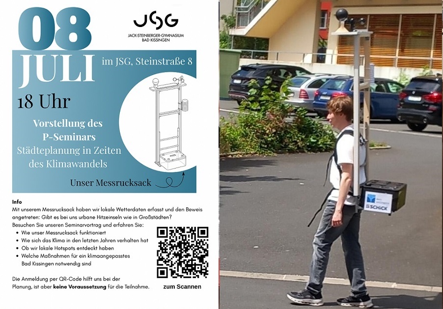 Mit einem selbst entwickelten Messrucksack dem Stadtklima auf der Spur