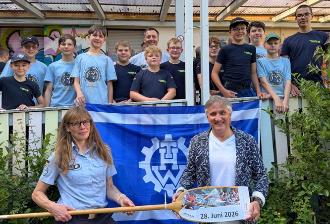 THW-Jugend lagerte im Wildpark – und der Rotary Club Schweinfurt-Peterstirn unterstützt diese Aktion kurz vor dem Raft Race mit 2.000 Euro