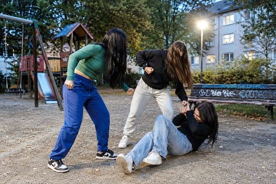 Nach einer Schlägerei auf einem Schweinfurter Spielplatz flüchteten die beiden wohl minderjährigen Täterinnen