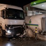 Betrunkener Lkw-Fahrer stößt auf Tankstellengelände gegen Erdgascontainer – das kostete den Führerschein