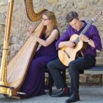 Mit Harfe und Gitarre: Das Duo Saitenblicke gibt ein Konzert in Schloss Zeilitzheim