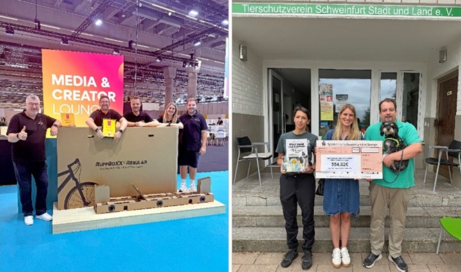 BikePackaging by Horna GmbH Verpackungen gewinnt Eurobike Award 2026 und sammelt rund 550 Euro für das Tierheim Schwebheim