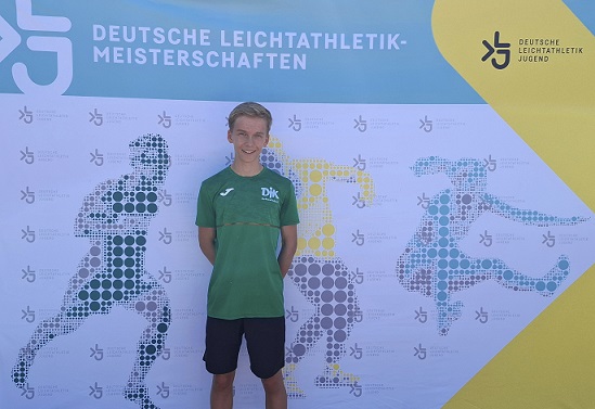 Simon Baunach startete bei den Deutschen Leichtathletik-Meisterschaften, erfolgreicher Nachwuchs bei der Unterfränkischen