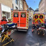 Brand in einer Tiefgarage in der Würzburger Innenstadt sorgte für einen Großeinsatz der Rettungskräfte