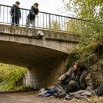 Erneuter Steinwurf von Fußgängerbrücke: Polizei stellt zwei 13 Jahre alte Verdächtige, deren Ziel mit einem über drei Kilo schweren Brocken ein Obdachloser war…