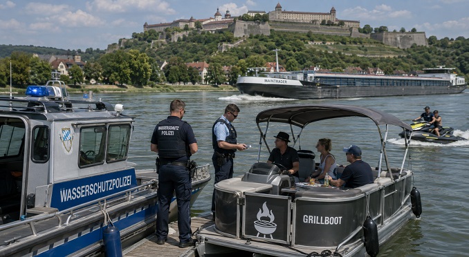 Bei einer Kontrollaktion auf dem Main stellt die Wasserschutzpolizei mehrere Verstöße bei Boots- und Schiffsführern fest