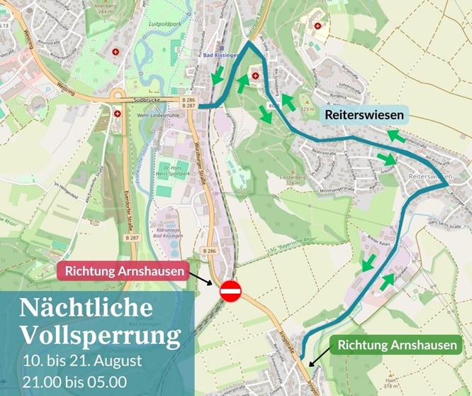 Nachtbaustelle an der Bahnunterführung Arnshausen: Stadtwerke nutzen Sperrzeiten für zusätzliche Arbeiten