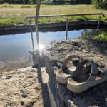 Fahr´ mal hin und ruh´ mal aus: Das Wassertretbecken oberhalb von Eschenau im Steigerwald