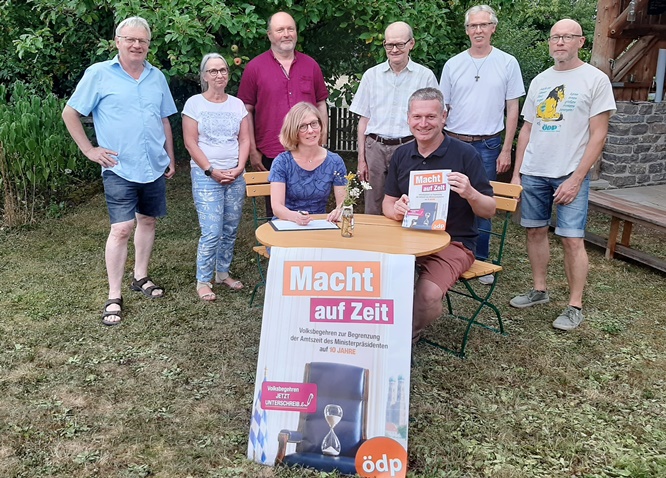 Die Amtszeit des Ministerpräsidenten auf zehn Jahre begrenzen: Das ÖDP-Volksbegehren „Macht auf Zeit“ startet im Landkreis Haßberge