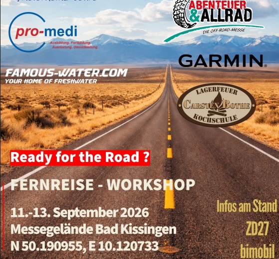 Fernreise-Workshop „Ready for the Road“ auf dem Messe- und Veranstaltungsgelände in Bad Kissingen