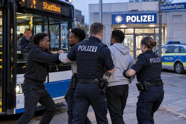 Zwei Somalier stritten handgreiflich an Bord: Da steuerte der Busfahrer ganz pragmatisch die Polizeidienststelle an