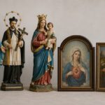 Unbekannte entwenden Marienfigur, Statue des Heiligen Johannes Nepomuk, Muttergottesstatue mit Jesuskind, Muttergottesbild und eine Darstellung der Heiligen Familie