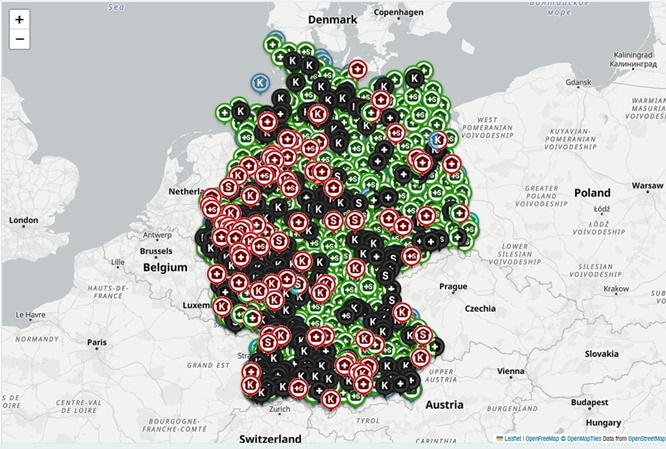 Der neu entwickelte KlinikScanner zeigt die Kliniksterben Karte 2.0 und so viel mehr