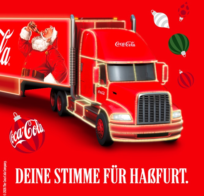Jede Stimme zählt: Haßfurt ist für die Coca-Cola Weihnachtstour 2026 nominiert