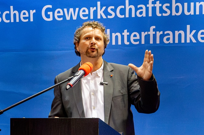 Schichtwechsel beim DGB-Unterfranken: Björn Wortmann fordert Stärkung der Industrie, der Mitbestimmung sowie des gesellschaftlichen Zusammenhalts in Unterfranken