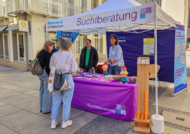 Bundesweiter Aktionstag gegen Glücksspielsucht: Auch die Diakonie Schweinfurt machte auf das gesellschaftliche Problem aufmerksam