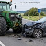 Wer hat etwas gesehen? Bei einem Zusammenstoß zwischen Traktor und Pkw entsteht ein Sachschaden von über 30.000 Euro